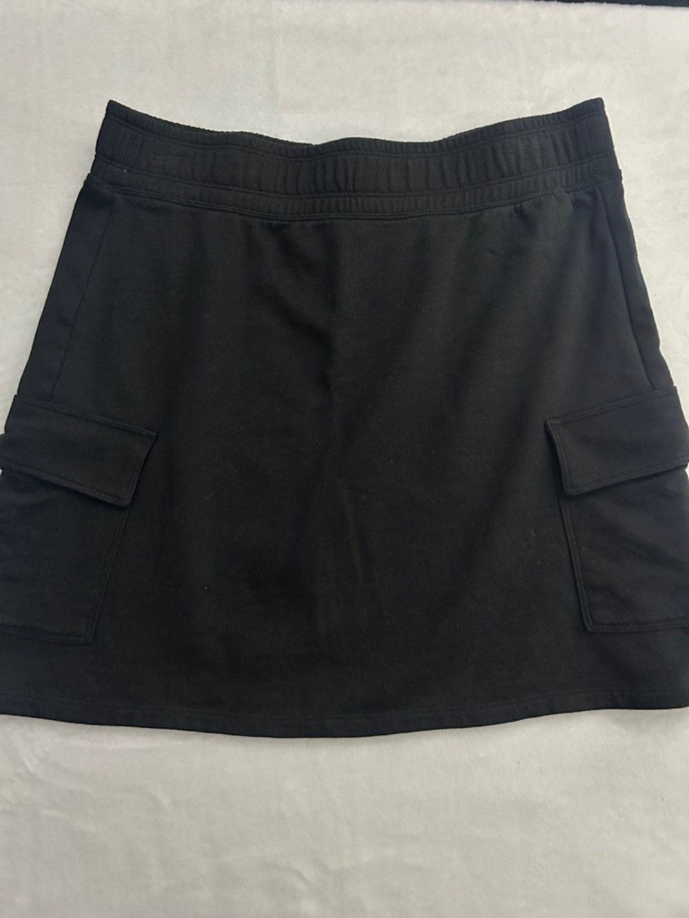 Calvin Klein Black Elastic-Waist Mini Skirt